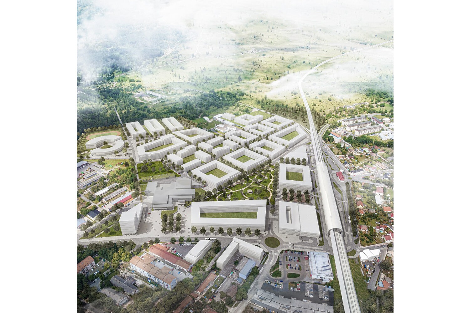 ÚZEMNÍ STUDIE NOVÉHO CENTRA MĚSTA, MILOVICE — fotografie 1